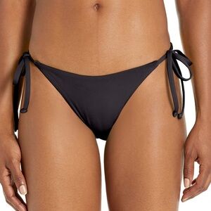 NWT BECCA Color Prism Side Tie Bikini Bottom - Black, Cheeky Coverage - Small‎